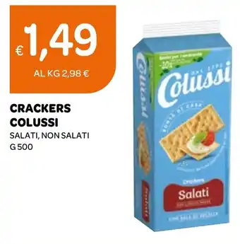 Ekom CRACKERS COLUSSI SALATI, NON SALATI G 500 offerta