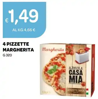 Ekom 4 PIZZETTE MARGHERITA g 320 offerta