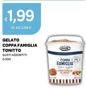 Ekom GELATO COPPA FAMIGLIA TONITTO g 500 offerta