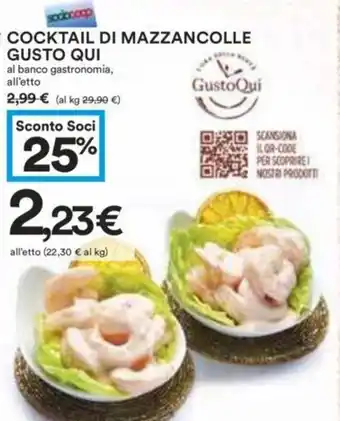 Coop COCKTAIL DI MAZZANCOLLE GUSTO QUI offerta