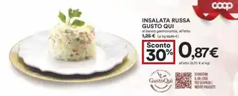 Coop INSALATA RUSSA GUSTO QUI offerta