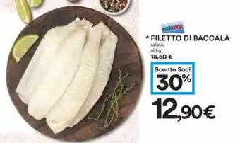 Coop FILETTO DI BACCALÀ offerta