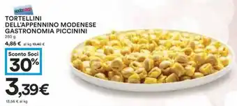 Coop TORTELLINI DELL'APPENNINO MODENESE GASTRONOMIA PICCININI 250 g offerta