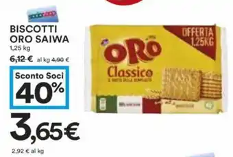 Coop BISCOTTI ORO SAIWA 1,25 kg offerta