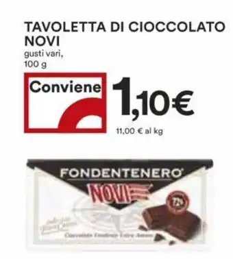 Coop TAVOLETTA DI CIOCCOLATO NOVI 100 g offerta