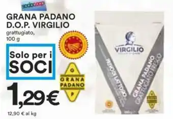 Coop GRANA PADANO D.O.P. VIRGILIO grattugiato,100 g offerta