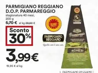 Coop PARMIGIANO REGGIANO D.O.P. PARMAREGGIO 200 g offerta
