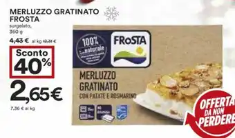 Coop MERLUZZO GRATINATO FROSTA surgelato, 360 g offerta