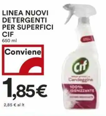 Coop LINEA NUOVI DETERGENTI PER SUPERFICI CIF 650 ml offerta