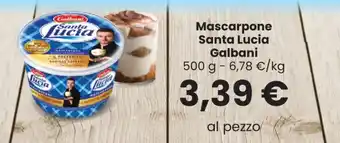 Interspar Mascarpone Santa Lucia Galbani 500 g offerta