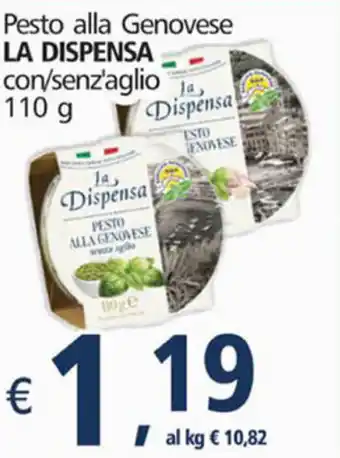 Alter Discount La Dispensa Pesto Alla Genovese Con/Senz'Aglio 110 g offerta