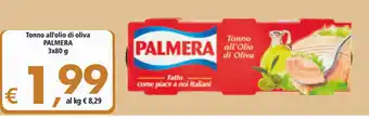 Alter Discount Palmera Tonno All'olio di Oliva 3x80 g offerta
