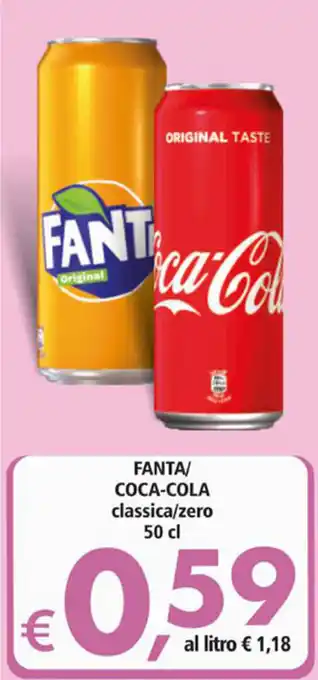 Alter Discount Fanta/Coca-Cola Classica/Zero 50 cl offerta