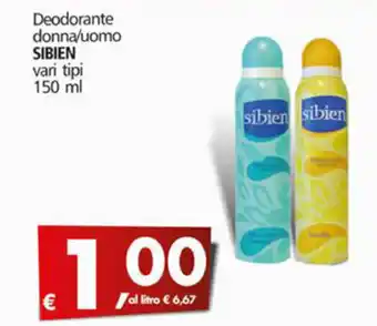 Alter Discount Sibien Deodorante Donna/Uomo 150 ml offerta