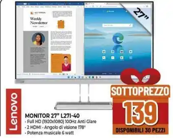 Expert MONITOR 27" L271-40 offerta