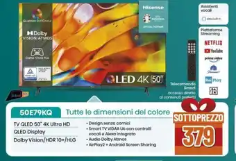 Expert TV QLED 50" 4K Ultra HD QLED offerta