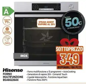 Expert Hisense FORNO MULTIFUNZIONE BSA66226AX offerta