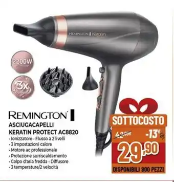Expert REMINGTON ASCIUGACAPELLI KERATIN PROTECT AC8820 offerta