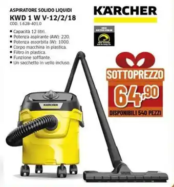 Expert ASPIRATORE SOLIDO LIQUIDI KÄRCHER offerta