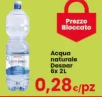 Despar Acqua naturale Despar 6x 2L offerta
