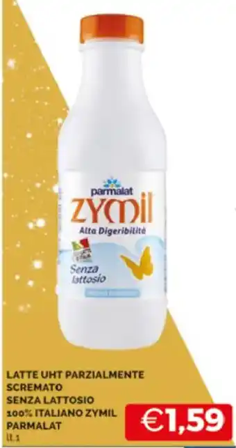 Mercatò LATTE UHT PARZIALMENTE SCREMATO SENZA LATTOSIO 100% ITALIANO ZYMIL PARMALAT lt. 1 offerta