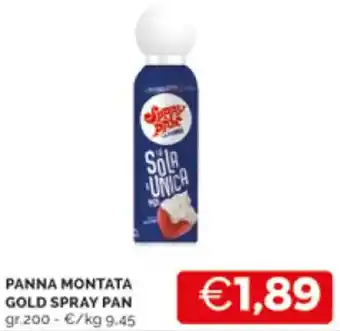 PANNA MONTATA GOLD SPRAY PAN gr.200