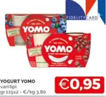 Mercatò YOGURT YOMO vari tipi gr.125x2 offerta