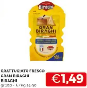 Mercatò GRATTUGIATO FRESCO GRAN BIRAGHI BIRAGHI gr.100 offerta