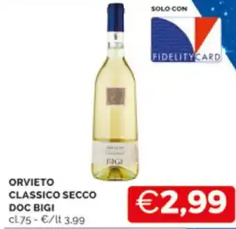 Mercatò ORVIETO CLASSICO SECCO DOC BIGI cl.75 offerta