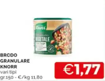 Mercatò BRODO GRANULARE KNORR vari tipi gr.150 offerta