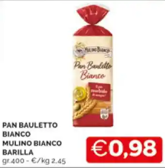 Mercatò PAN BAULETTO BIANCO MULINO BIANCO BARILLA gr.400 offerta