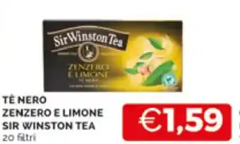 TÈ NERO ZENZERO E LIMONE SIR WINSTON TEA 20 filtri