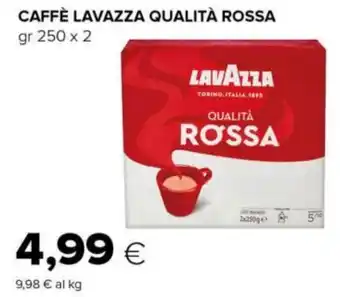 Tigre CAFFÈ LAVAZZA QUALITÀ ROSSA gr 250 x 2 offerta