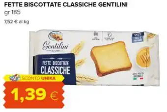 Tigre FETTE BISCOTTATE CLASSICHE GENTILINI gr 185 offerta