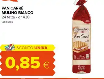 Tigre PAN CARRÉ MULINO BIANCO 24 fette gr 430 offerta