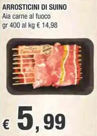 Crai ARROSTICINI DI SUINO Aia carne al fuoco gr 400 offerta