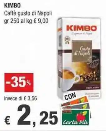 Crai KIMBO Caffè gusto di Napoli gr 250 offerta