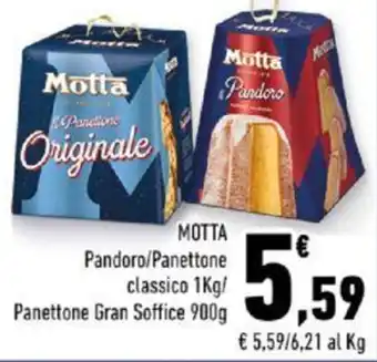Conad MOTTA Pandoro/Panettone classico 1Kg/ Panettone Gran Soffice 900g offerta