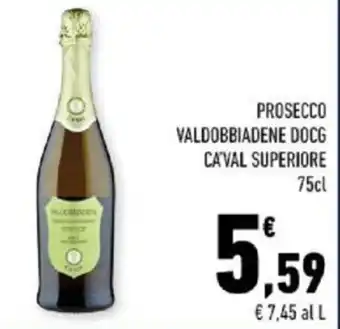 Conad PROSECCO VALDOBBIADENE DOCG CAVAL SUPERIORE 75cl offerta