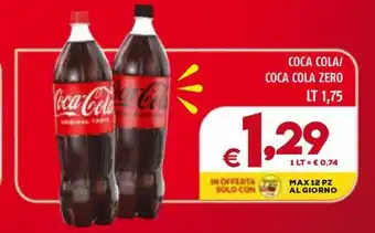 Il Centesimo COCA COLA/ COCA COLA ZERO LT 1,75 offerta
