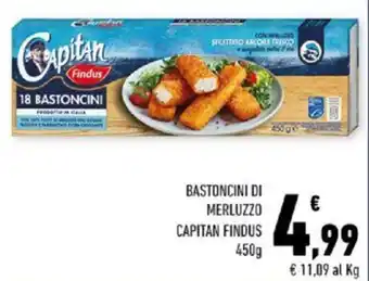 Conad BASTONCINI DI MERLUZZO CAPITAN FINDUS 450g offerta