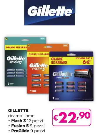 La Saponeria GILLETTE ricambi lame Mach 3 12 pezzi offerta