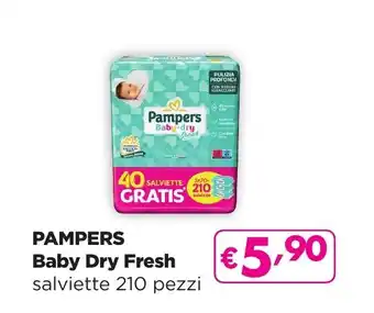 La Saponeria PAMPERS Baby Dry Fresh salviette 210 pezzi offerta