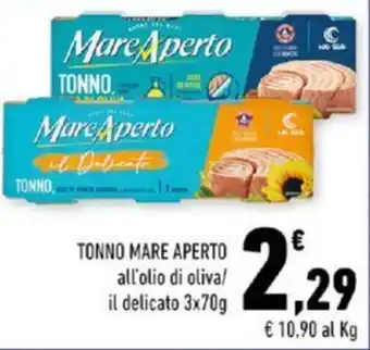 Conad TONNO MARE APERTO all'olio di olival il delicato 3x70g offerta