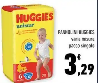 Conad PANNOLINI HUGGIES varie misure pacco singolo offerta