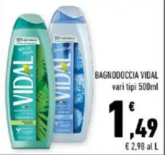 Conad BAGNODOCCIA VIDAL vari tipi 500ml offerta