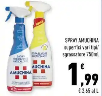 Conad SPRAY AMUCHINA superfici vari tipi/ sgrassatore 750ml offerta