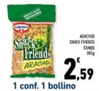 Conad ARACHIDI SNACK FRIENDS CAMEO 300 g offerta