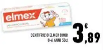 Conad DENTIFRICIO ELMEX BIMBI 0-6 ANM 50cl offerta