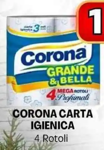 MEGA CORONA CARTA IGIENICA 4 Rotoli offerta